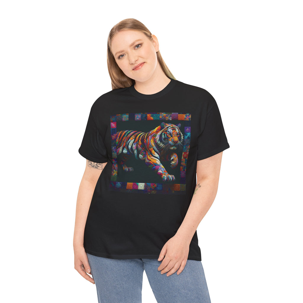 Tiger Jumping Quilt Tee — Seńor Antonio Graphic T-Shirt
