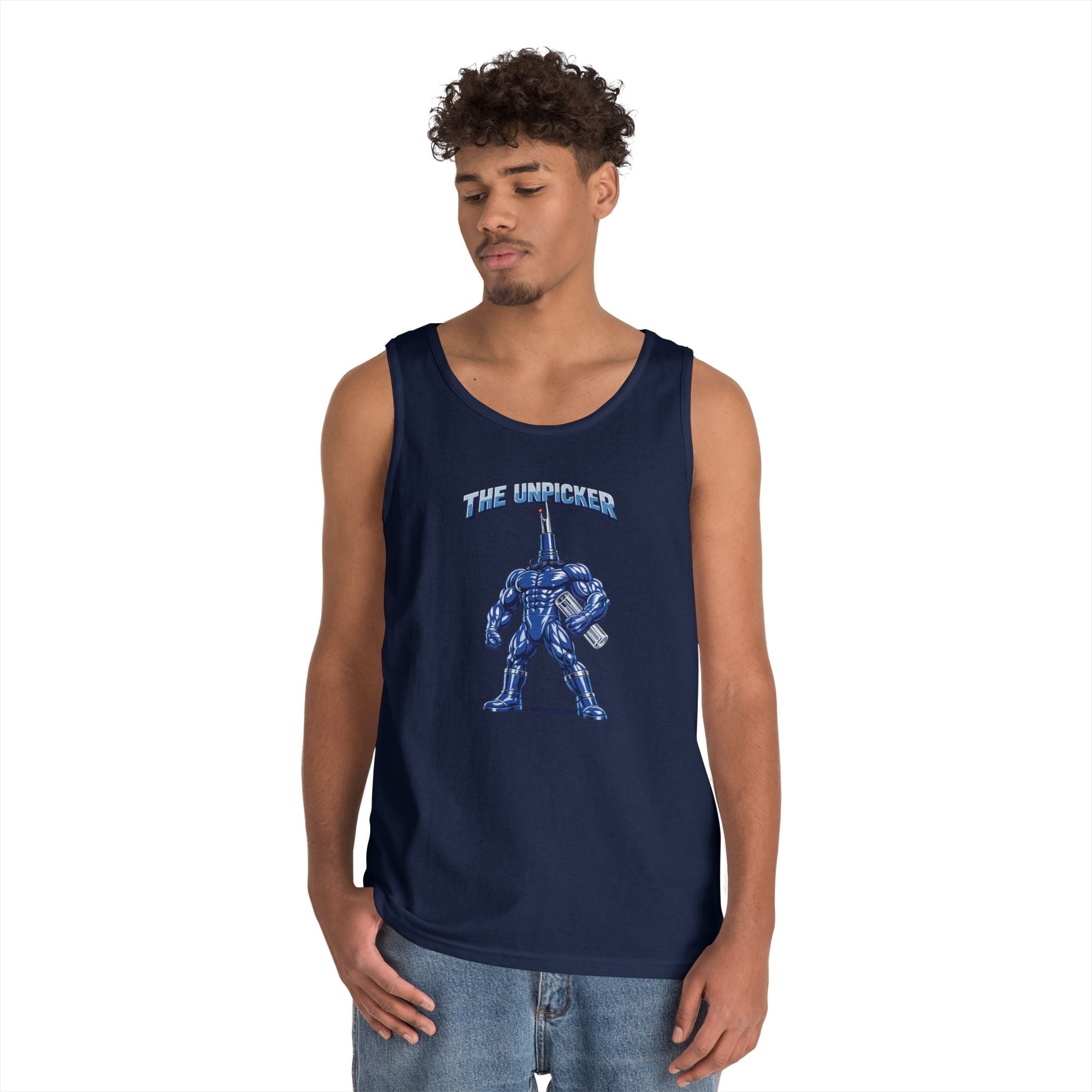 Seam Ripper Hero Tank Top — Sewing Tools Graphic Tank for Makers