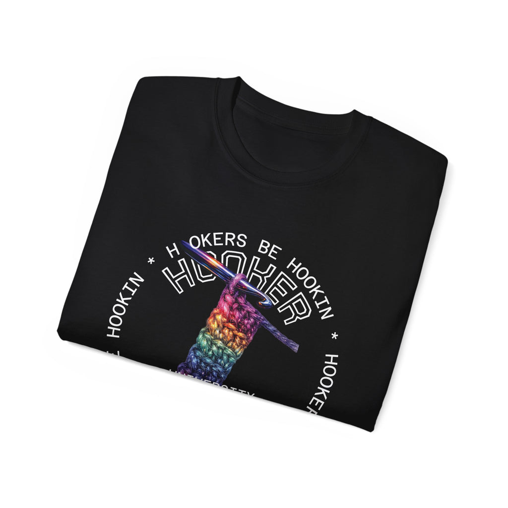 Crochet Hookers Tee — "Be Hookin" Funny Crochet T-Shirt