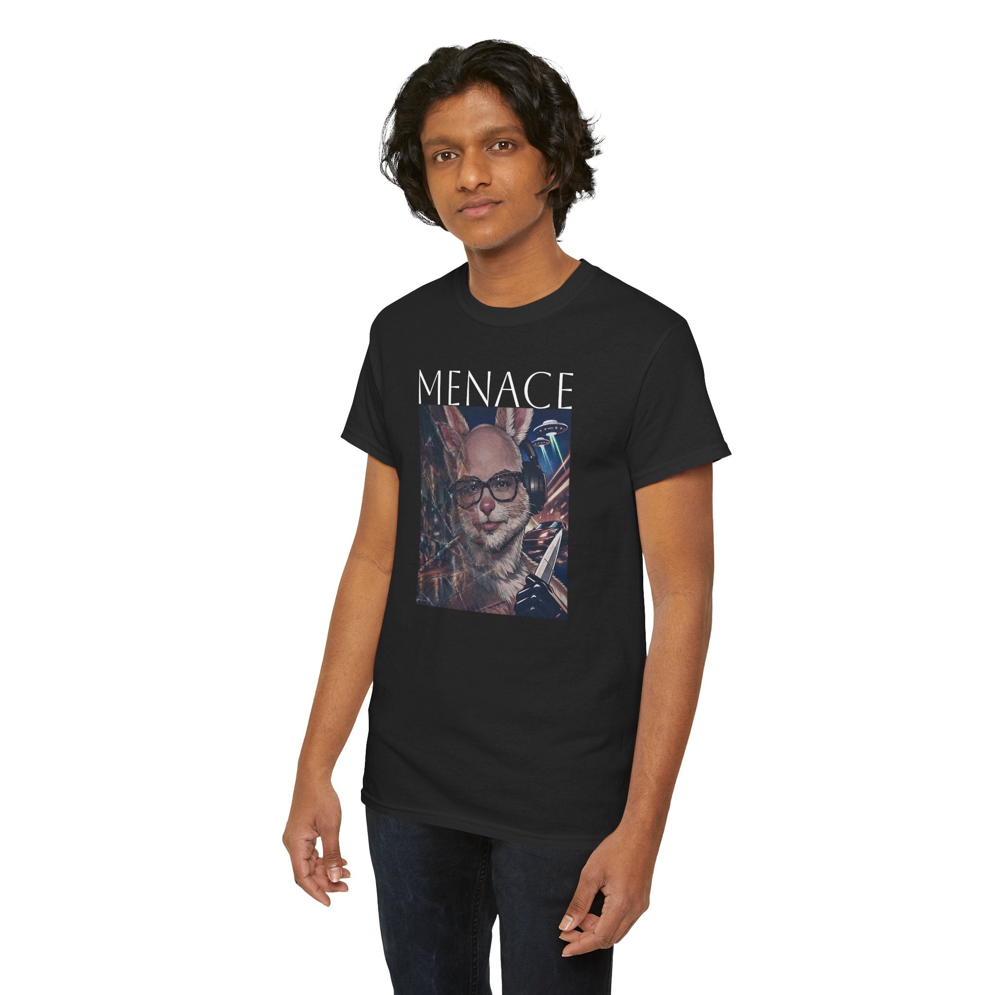 Menacing Bunny T-Shirt — Dark Cute Graphic Tee