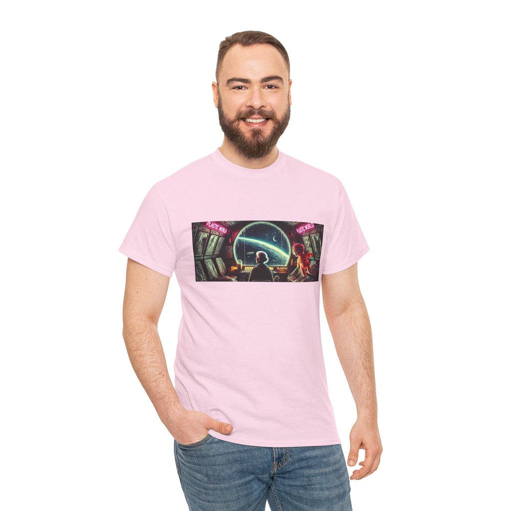 Plastic World Tee — Dystopian Space Survival Graphic T-Shirt