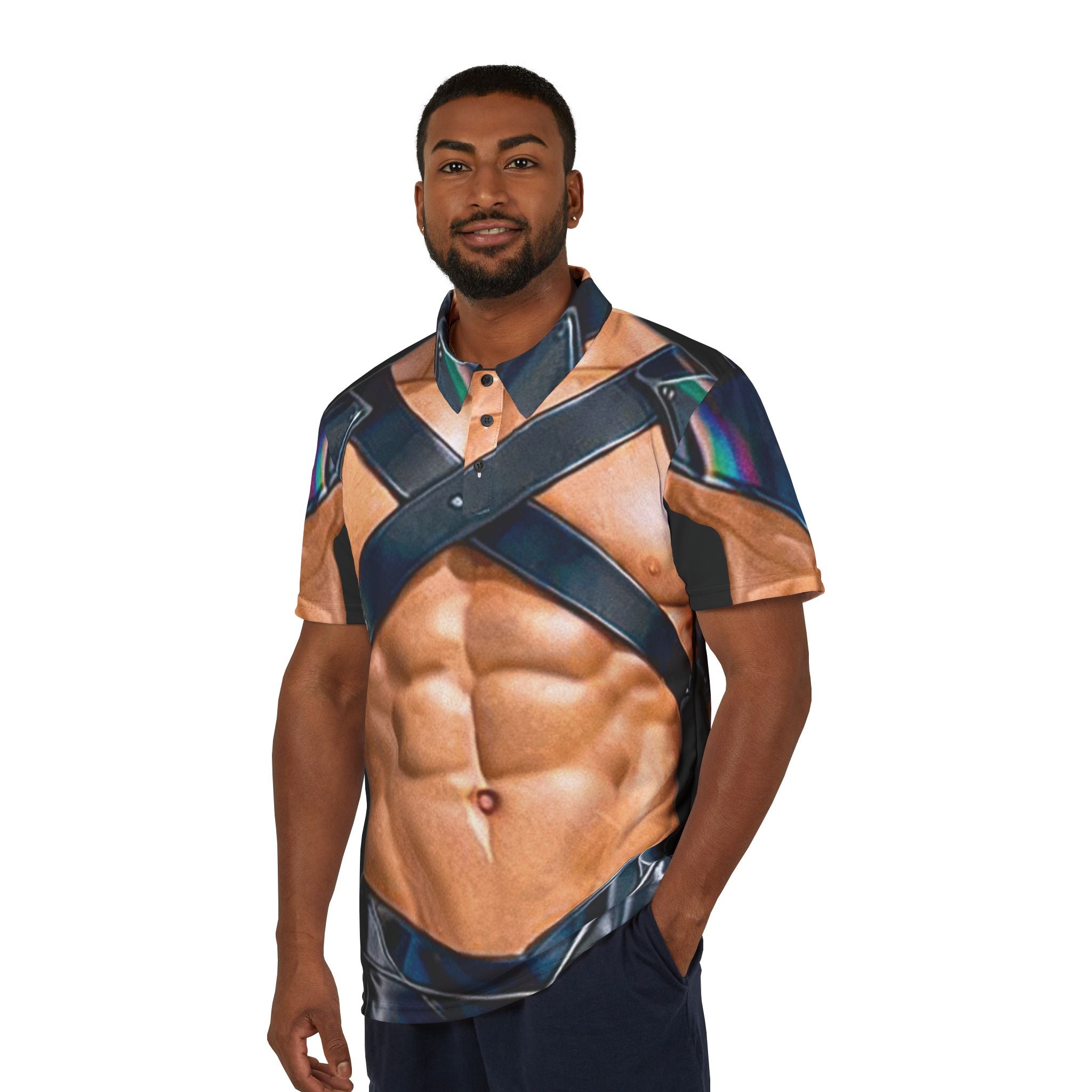Queer Leather Kink Superhero Polo