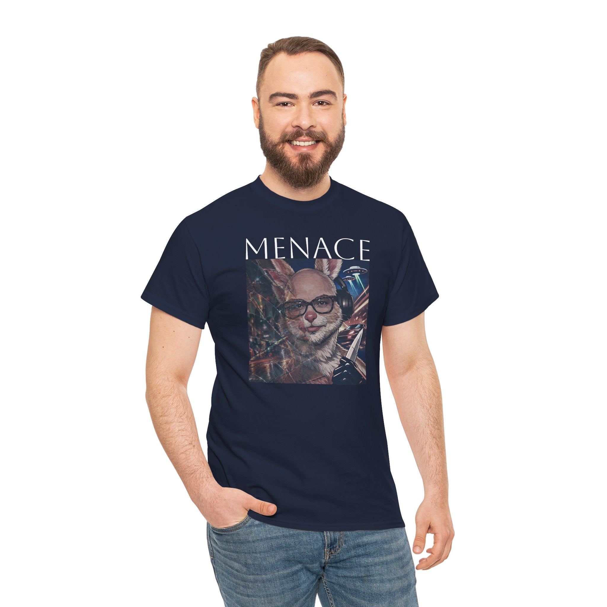 Menacing Bunny T-Shirt — Dark Cute Graphic Tee