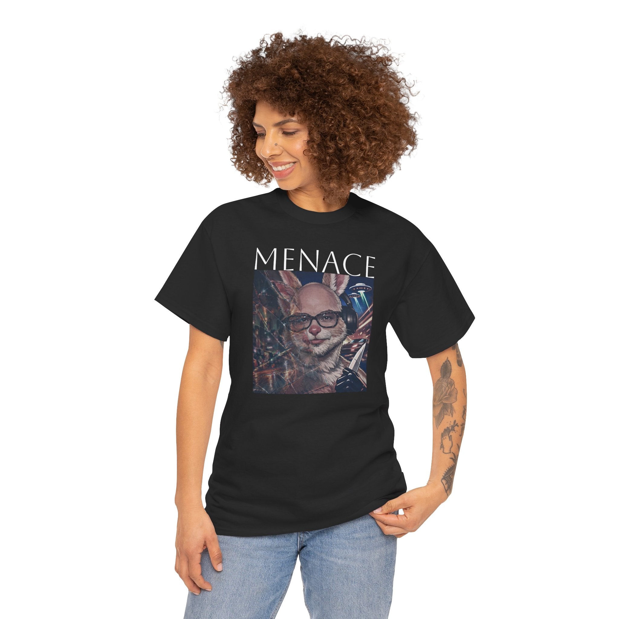 Menacing Bunny T-Shirt — Dark Cute Graphic Tee