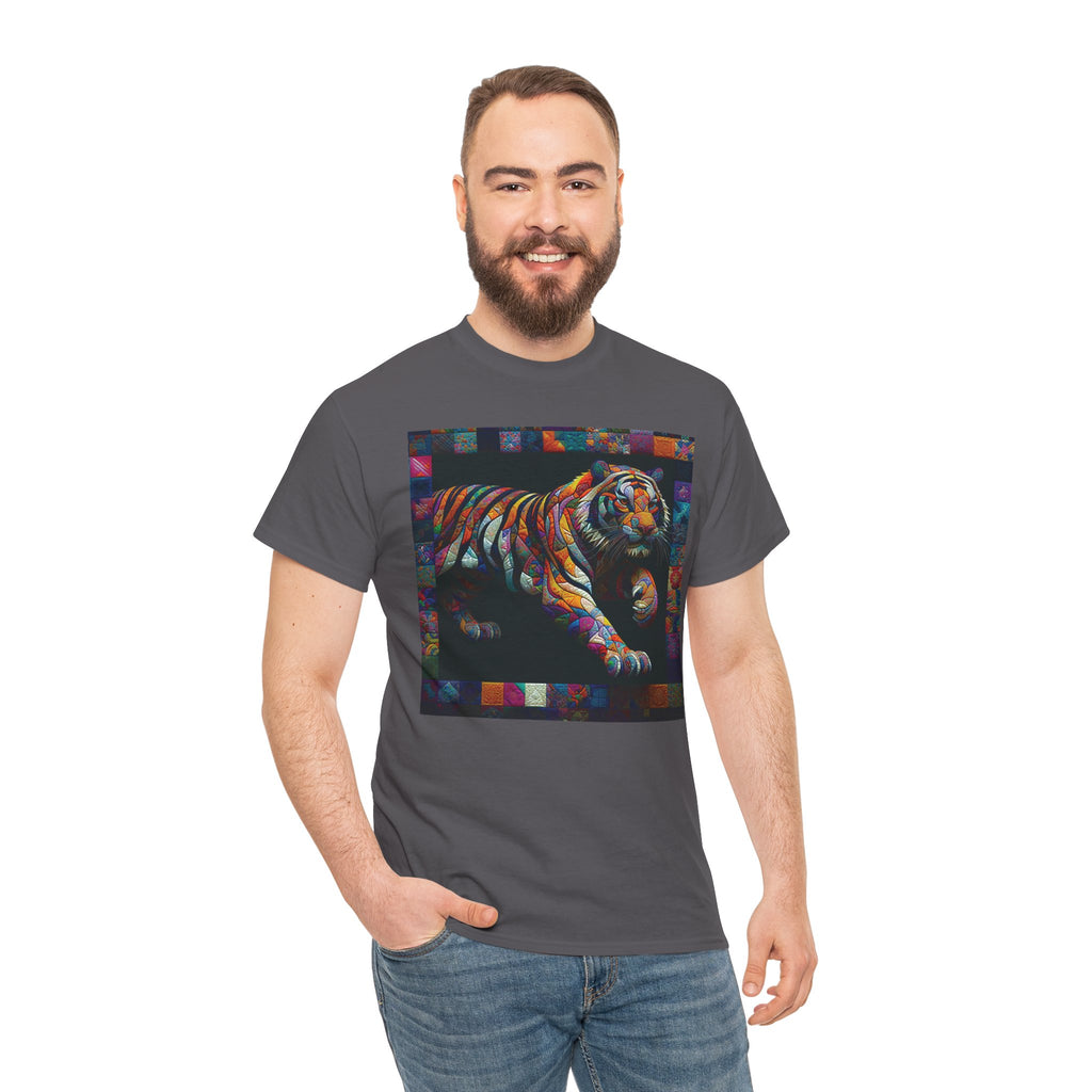 Tiger Jumping Quilt Tee — Seńor Antonio Graphic T-Shirt