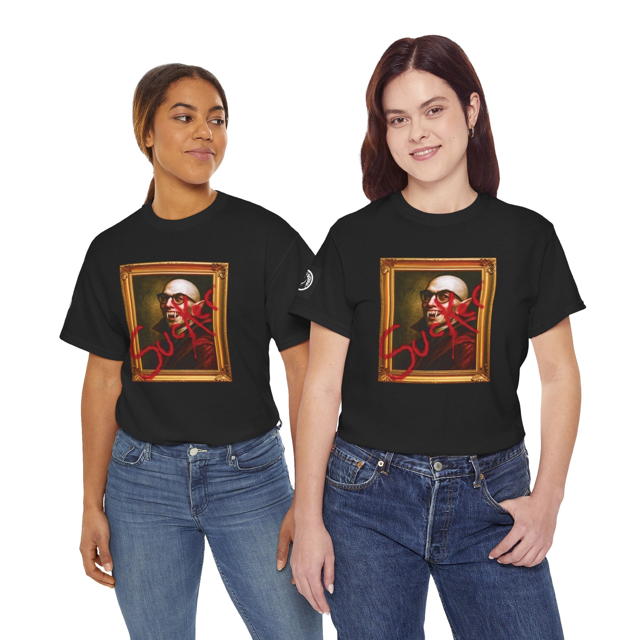 Vampire Renaissance Portrait T‑Shirt — "Blood Thirsty Sucker"
