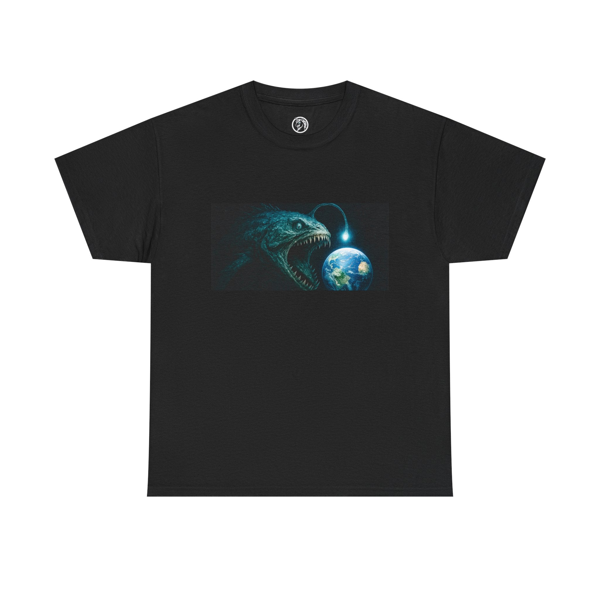 World Eater Anglerfish Tee — Dark Political Metaphor Graphic Shirt