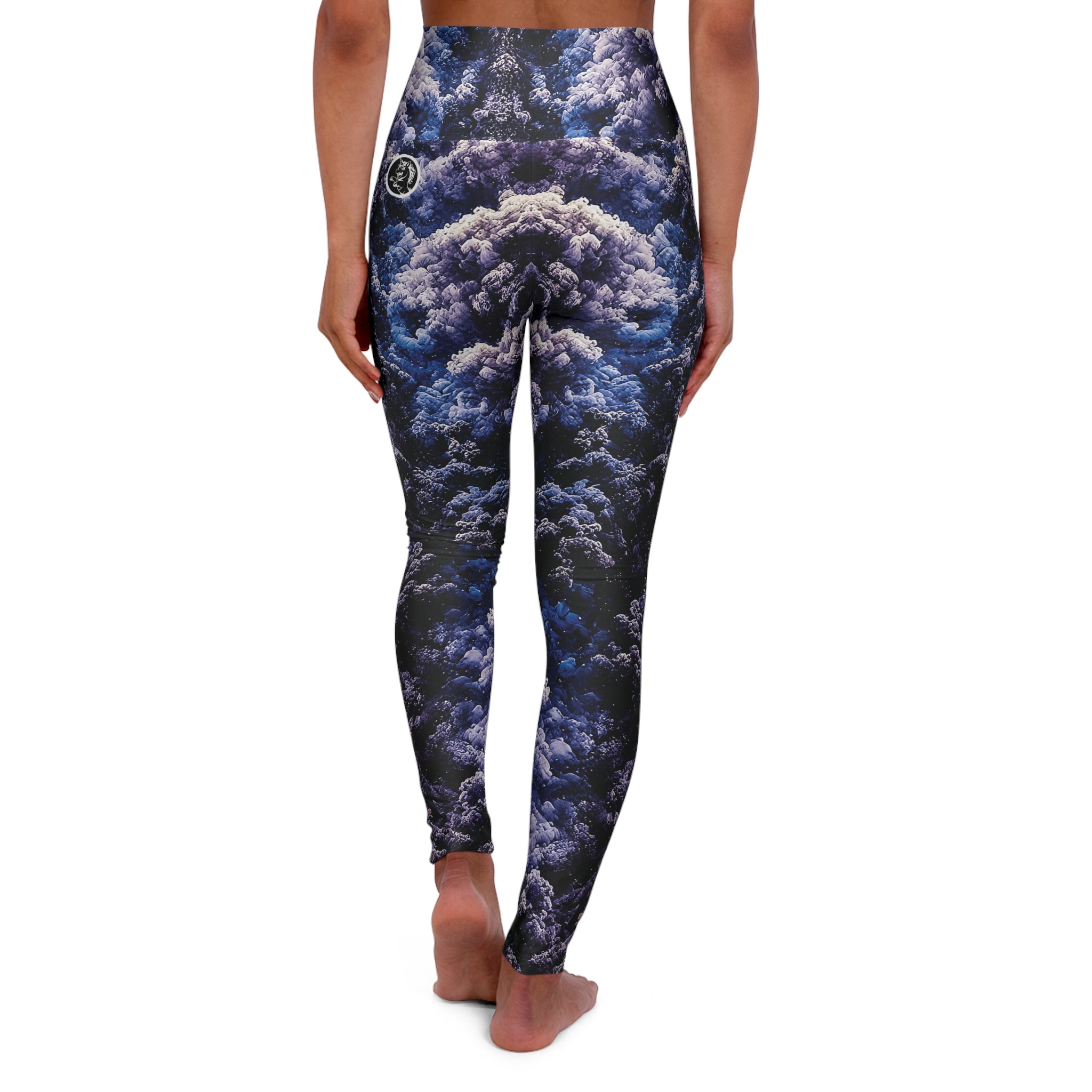 Storm Ink Cloud High Waisted Yoga Leggings