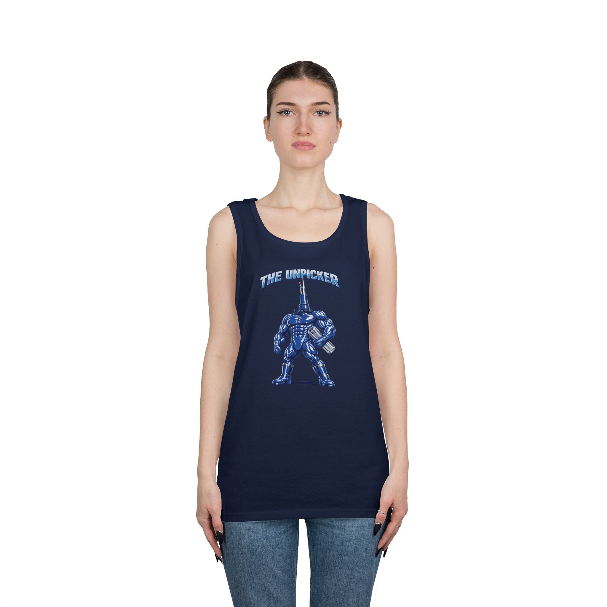 Seam Ripper Hero Tank Top — Sewing Tools Graphic Tank for Makers