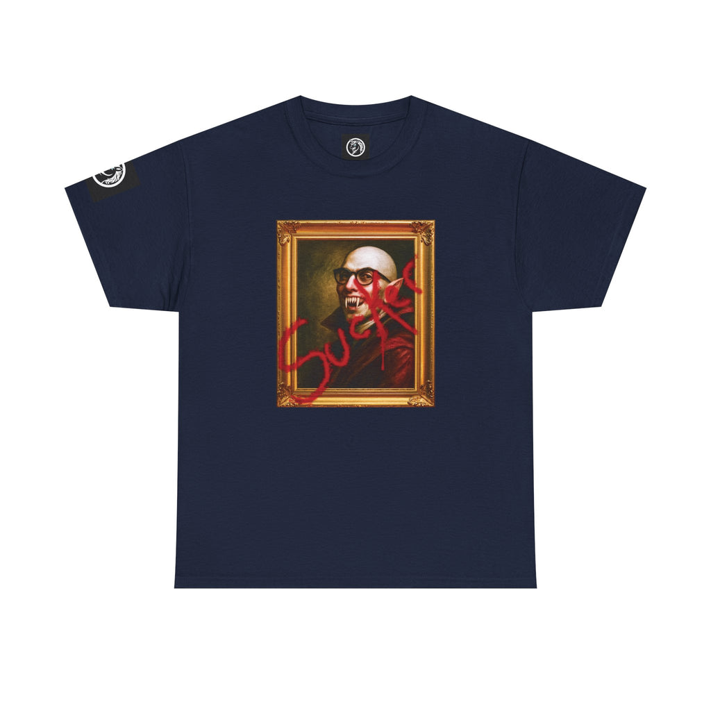 Vampire Renaissance Portrait T‑Shirt — "Blood Thirsty Sucker"