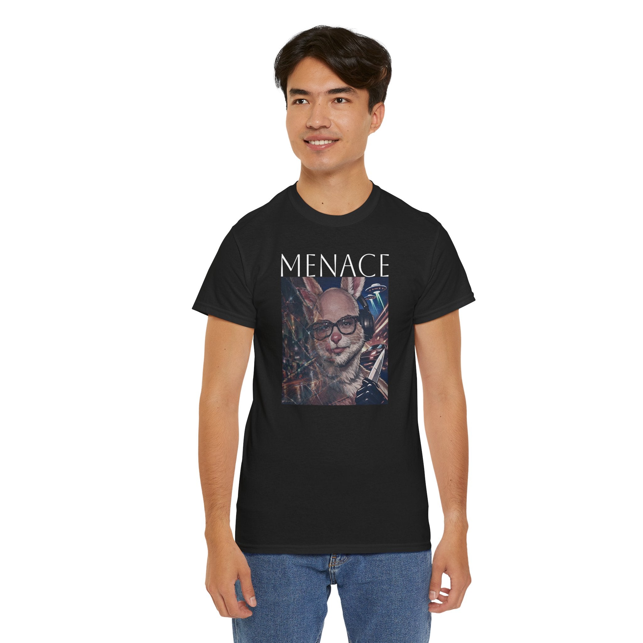 Menacing Bunny T-Shirt — Dark Cute Graphic Tee