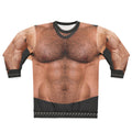Hairy Muscles, Muscle Torso Sweatshirt – Funny, All-Over Print