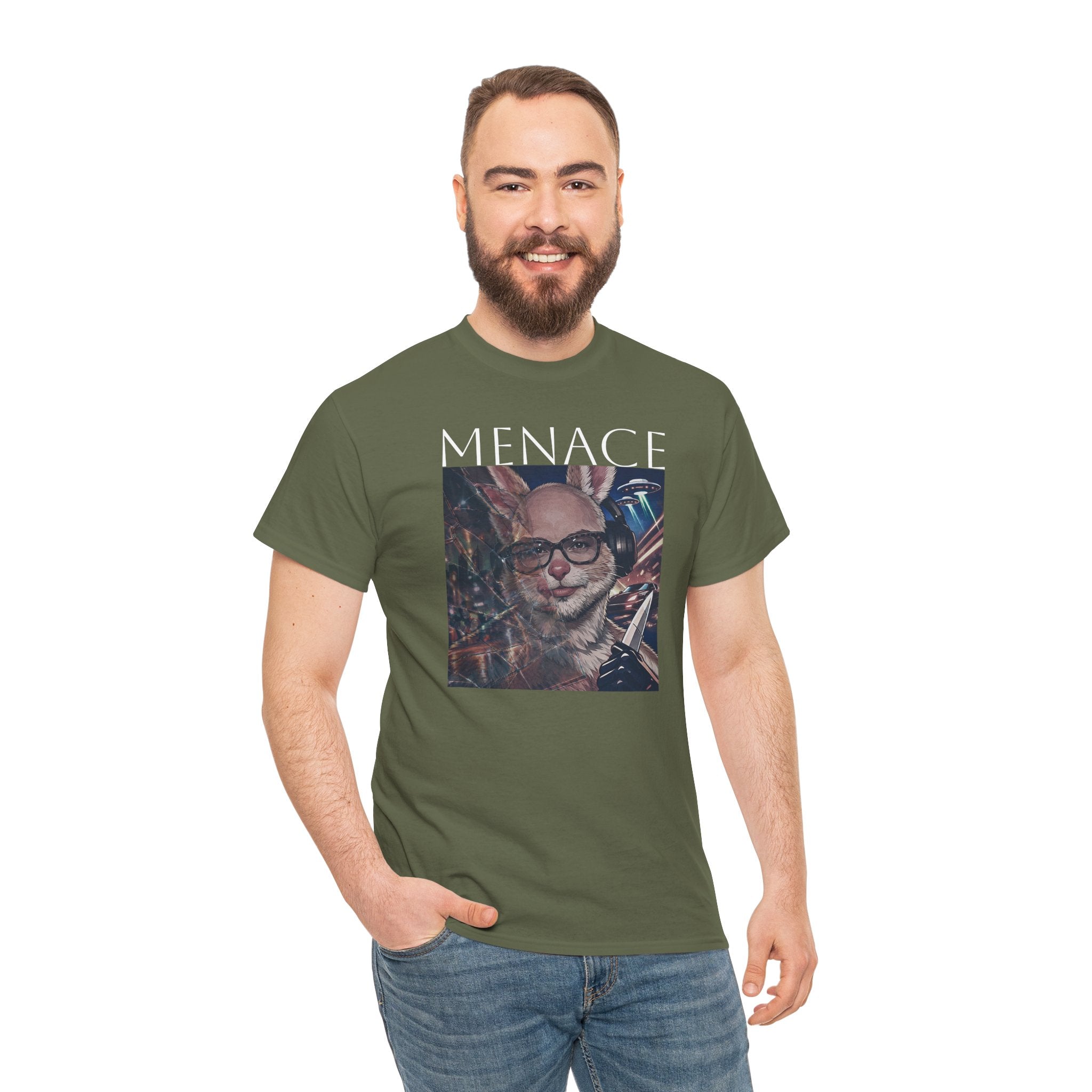 Menacing Bunny T-Shirt — Dark Cute Graphic Tee