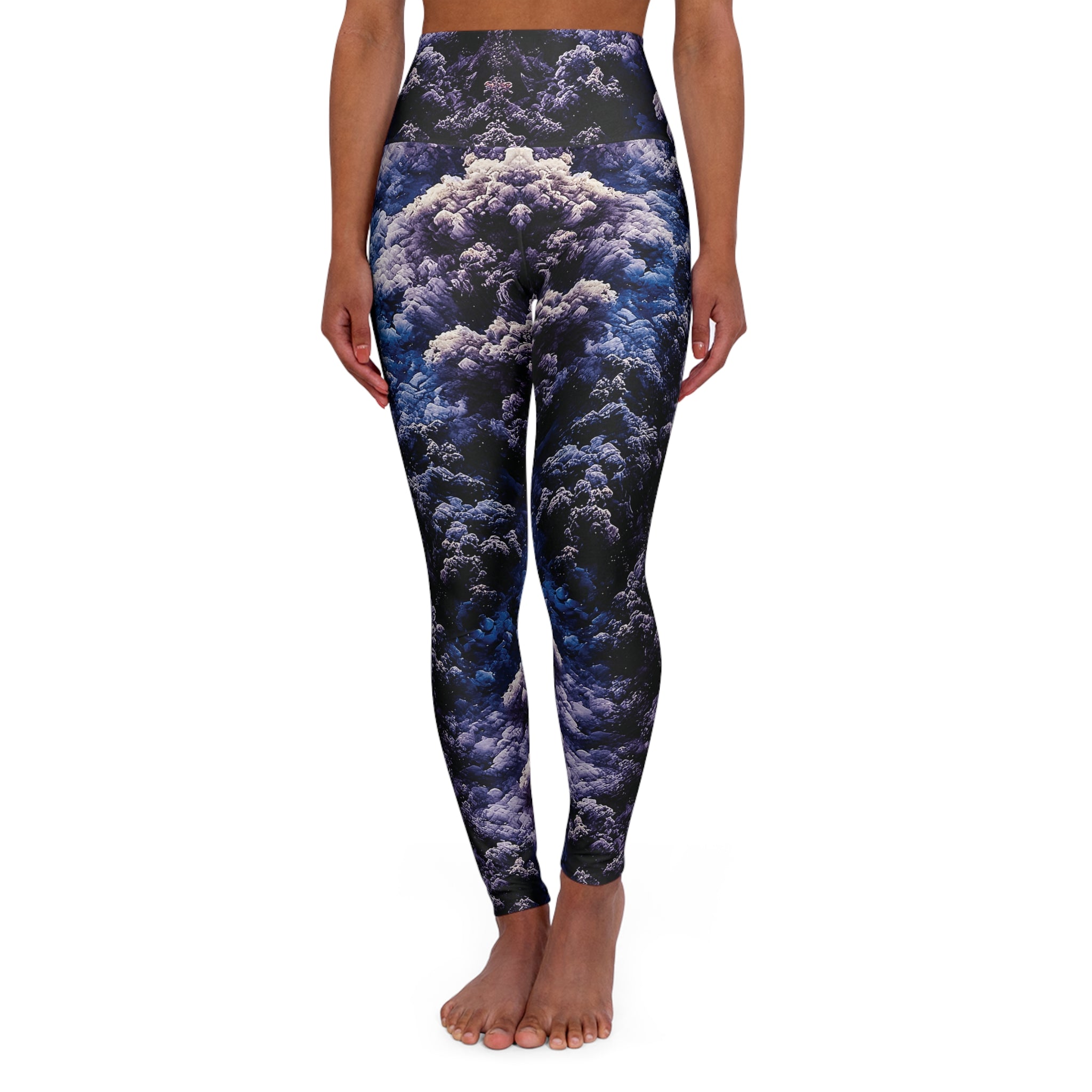 Storm Ink Cloud High Waisted Yoga Leggings