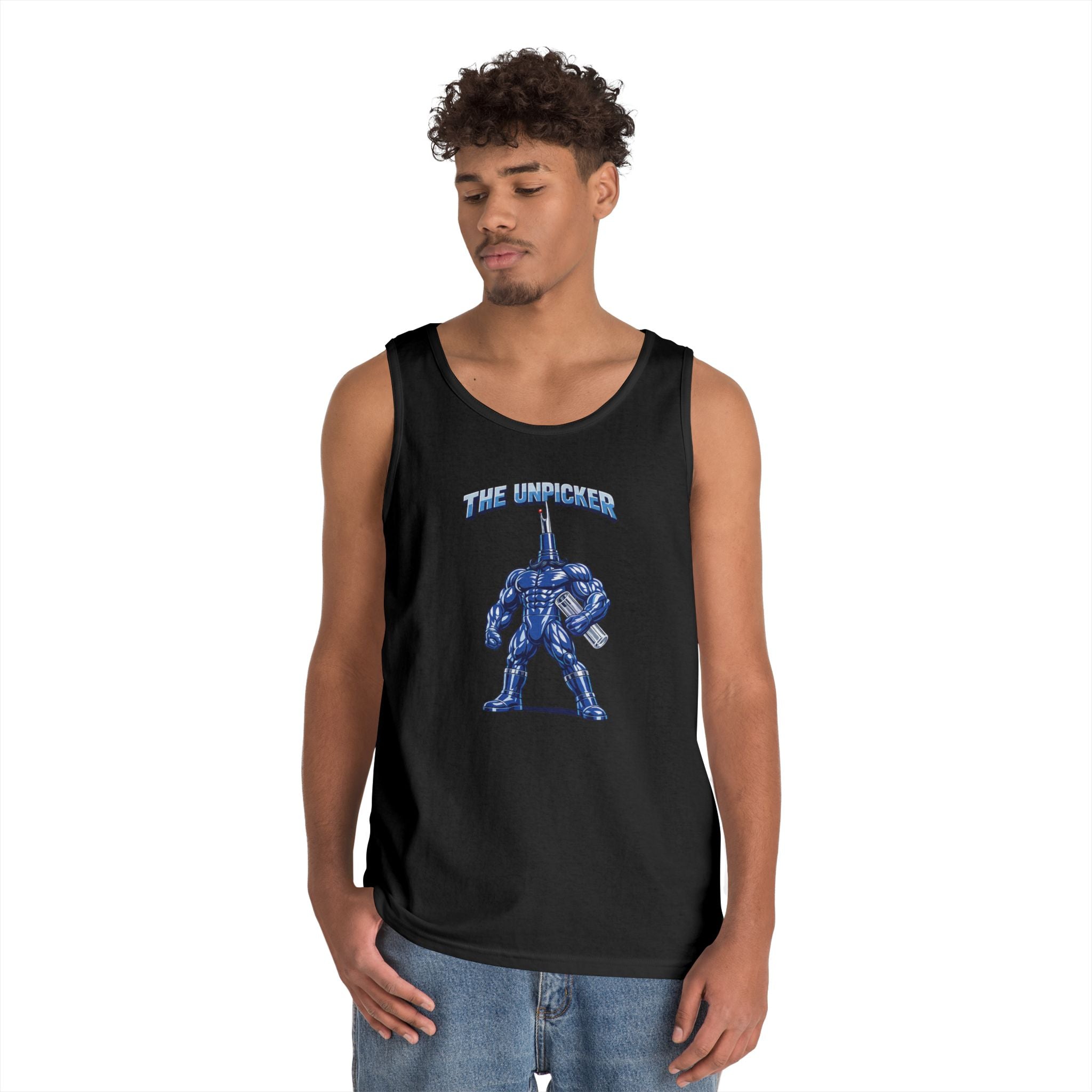Seam Ripper Hero Tank Top — Sewing Tools Graphic Tank for Makers