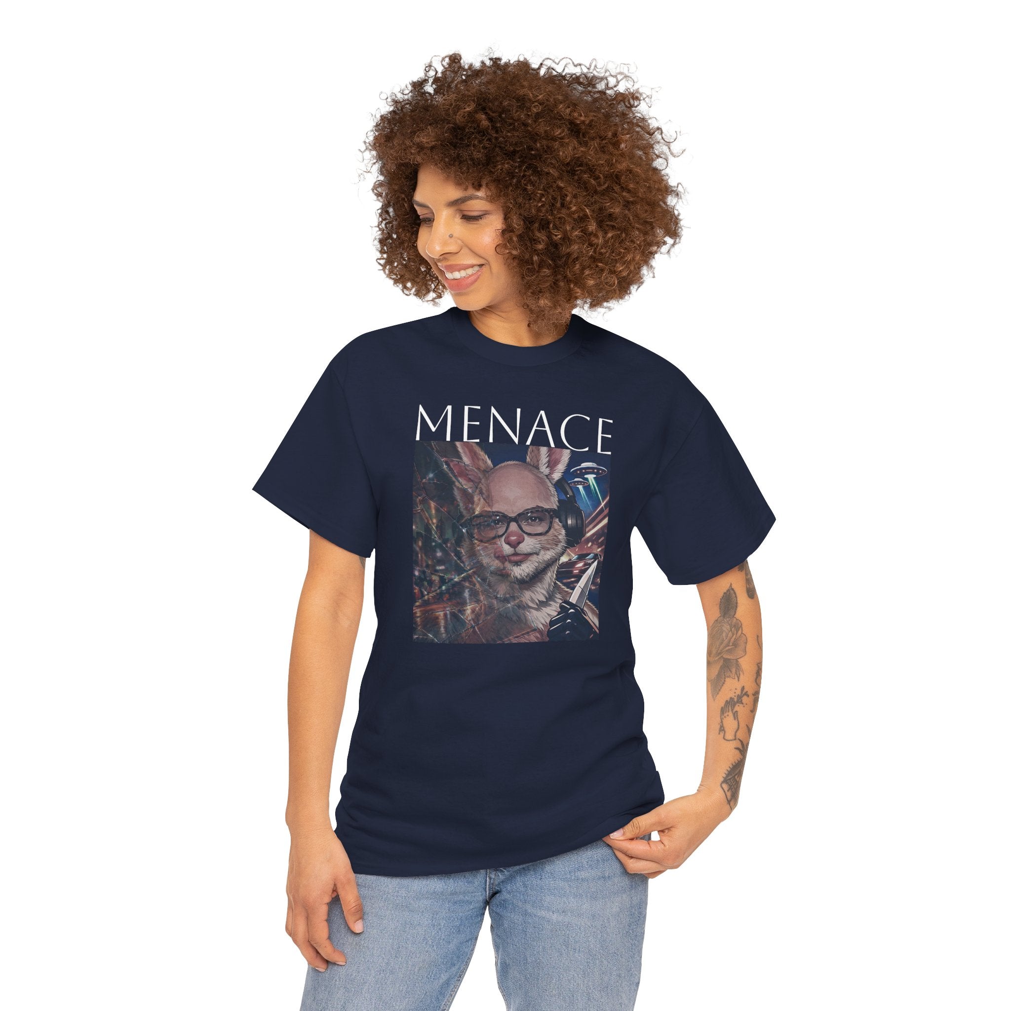 Menacing Bunny T-Shirt — Dark Cute Graphic Tee