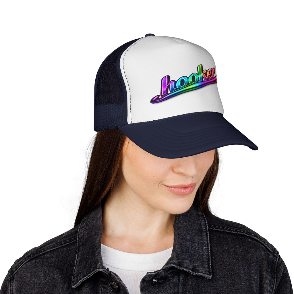 Crochet Hooker Trucker Cap — Funny Crochet Hat for Knitters