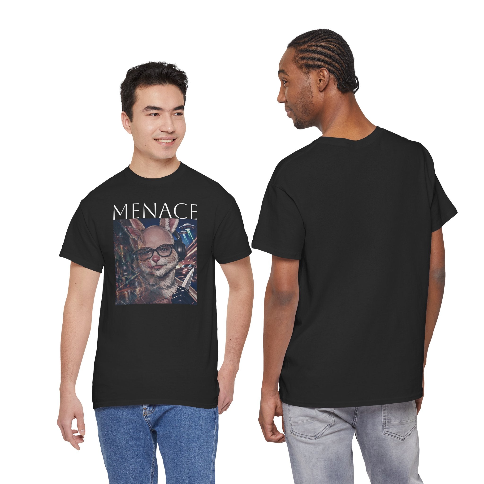 Menacing Bunny T-Shirt — Dark Cute Graphic Tee