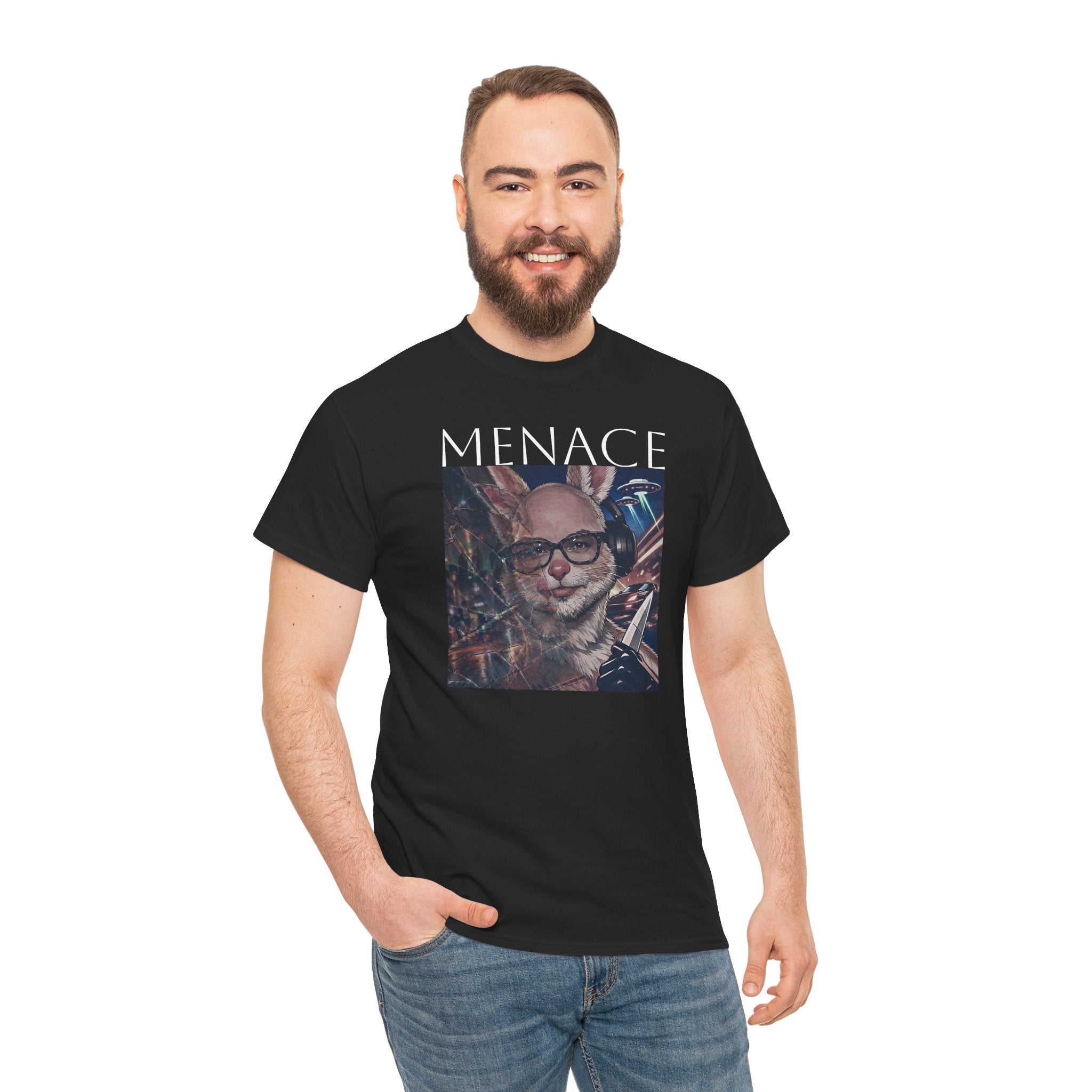 Menacing Bunny T-Shirt — Dark Cute Graphic Tee